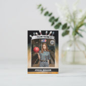 Carte Bowling personnalisée, Carte Bowler moderne (Debout devant)