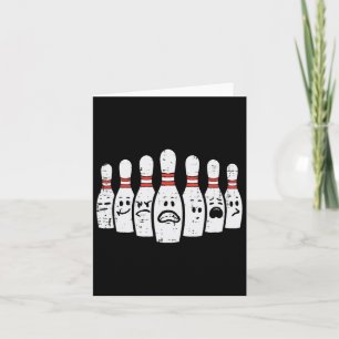 Carte Bowling Pins Face À Drôle Bowler Hommes Femmes Enf