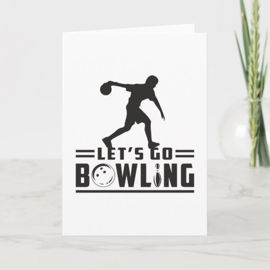 Carte Bowling Sport Bowler Strike Bowl Drôle Idée cadeau (Devant)