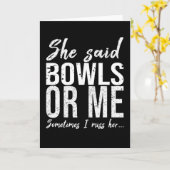 Carte Bowls drôle de sport idée cadeau (Fleur jaune)