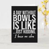 Carte Bowls drôle de sport idée cadeau (Fleur jaune)