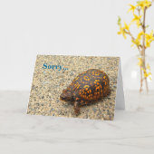 Carte Box Turtle Désolé Anniversaire tardif (Fleur jaune)