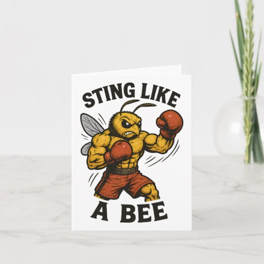 Carte Boxe Abeille Assis Comme Un Kickboxer Abeille Puis (Devant)