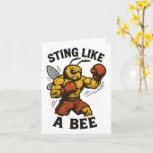 Carte Boxe Abeille Assis Comme Un Kickboxer Abeille Puis (Fleur jaune)