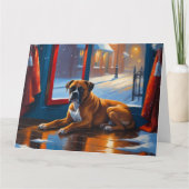 Carte Boxe avec les lumières de Noël (Devant)