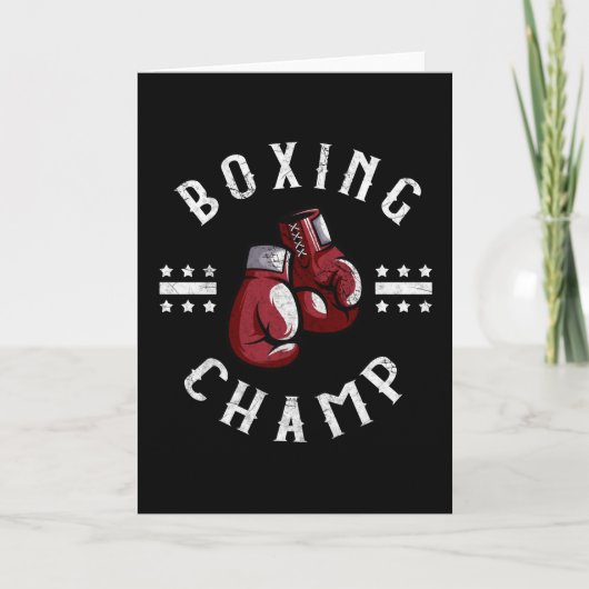 Carte Boxe Champ Box Sports Martial Arts Fighter (Devant)