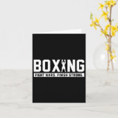 Carte Boxe combat dur finition forte Boxe citation cadea (Fleur jaune)