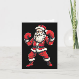 Carte Boxe de Noël Boxer Kickboxing Mart de Noël