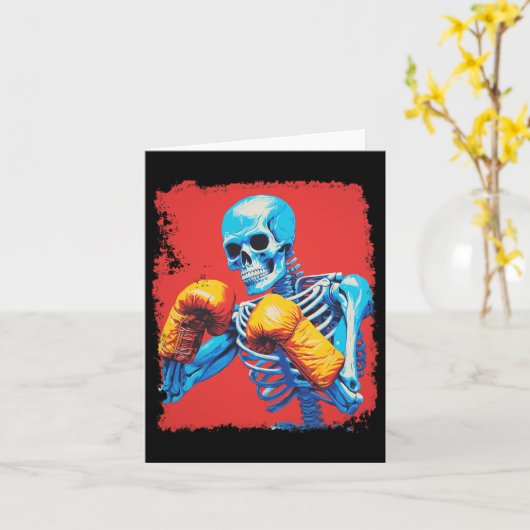 Carte Boxe de squelette (Fleur jaune)