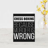 Carte Boxe D'Échecs Parce Que Le Meurtre Est Mal Drôle (Fleur jaune)