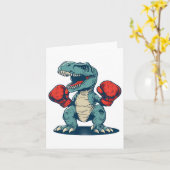 Carte Boxe Dinosaure Boxer Dino Kickboxing T-rex Boxe (Fleur jaune)