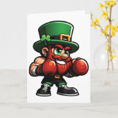 Carte Boxe drôle St. Patrick Day Lucky Irish Shamrock (Fleur jaune)