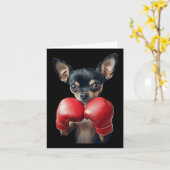 Carte Boxe du Chihuahua (Fleur jaune)