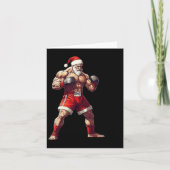 Carte Boxe Du Père Noël - Boxe Et Boxe Thaïlandaises (Devant)