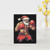 Carte Boxe Du Père Noël Et Muay Thai (Fleur jaune)