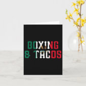 Carte Boxe Et Tacos Drôle Mexique 2 (Fleur jaune)