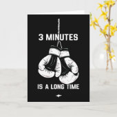Carte Boxe Kickboxing Boxeur 3 minutes est un long momen (Fleur jaune)