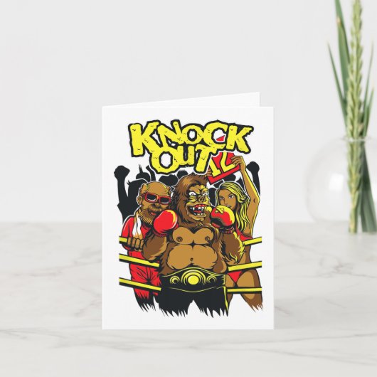 Carte Boxe Knock Out Dit : (Devant)