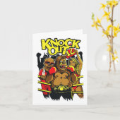 Carte Boxe Knock Out Dit : (Fleur jaune)