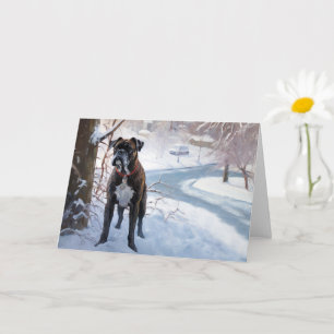 Carte Boxe Laisser Neige Noël