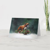 Carte Boxe neige de Noël hiver (Devant)