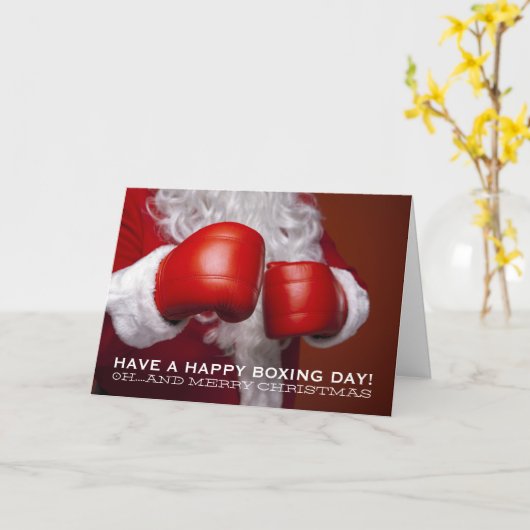 Carte Boxe Père Noël, Noël (Fleur jaune)