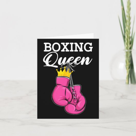 Carte Boxe Queen Boxer Joueur Sport Lover Boxer (Devant)
