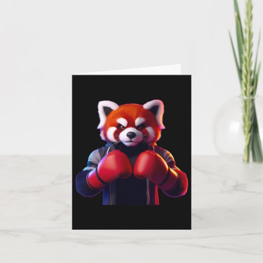 Carte Boxe Red Panda Boxer Kickboxer Mixed martial art C (Devant)