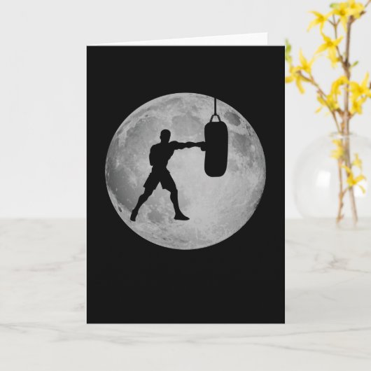 Carte Boxen Moon Boxing Boxer Box (Fleur jaune)