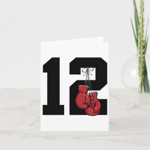 Carte Boxer 12 ans Boxe 12e anniversaire