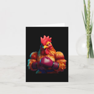 Carte Boxer à poulet Boxer Kickboxer Mixed martial art C