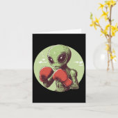Carte Boxer Alien Prêt À Combattre En Gants (Fleur jaune)