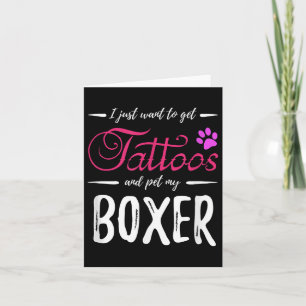 Carte Boxer Amoureux des chiens Tattoo Shirt Funny Chien