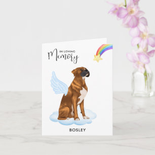 Carte Boxer Angel Chien Memorial Animal Perdre la sympat