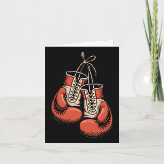 Carte Boxer Boxer American traditionnel Tattoo Art Flash (Devant)