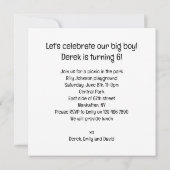Carte Boxer, Boxer Anniversaire Invitation (Dos)