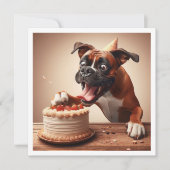 Carte Boxer, Boxer Anniversaire Invitation (Devant)