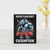 Carte Boxer Cadeau Heavyweight Champion Rhino Boxe (Fleur jaune)