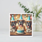 Carte Boxer, Carte Boxer, Fête de Chien (Debout devant)