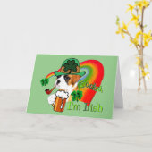 Carte Boxer Chien St Patrick's Day (Fleur jaune)