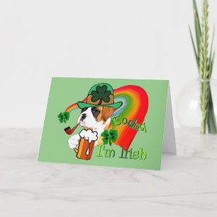 Carte Boxer Chien St Patrick's Day