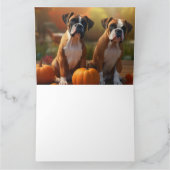 Carte Boxer chiot Autumn Delight Pumpkin (Intérieur)