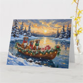 Carte Boxer Christmas Boat Holiday (Fleur jaune)