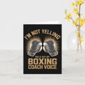 Carte Boxer Coach Boxer Fighter Boxers Coaching (Fleur jaune)