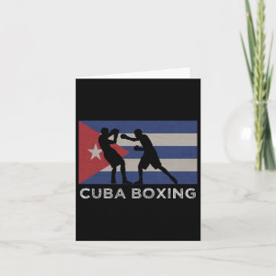 Carte Boxer Cubain National Cuba Drapeau Gants de Boxe G