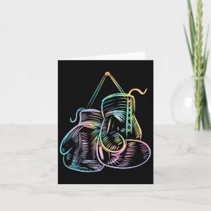 Carte Boxer de gant coloré pour boîte à dents d'amour ré