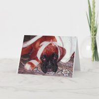 Carte Boxer Dog 'Get Well Bientôt'