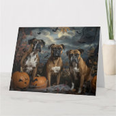 Carte Boxer Halloween Night Doggy Délice (Devant)