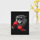 Carte Boxer Lion Portrait Motif Faune Kickboxing Love (Fleur jaune)