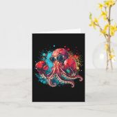 Carte Boxer Octopus Lover Ocean Sea Creature Kickboxing (Fleur jaune)